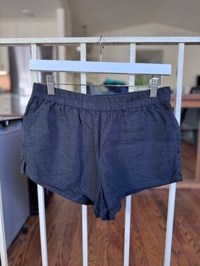 Abercrombie & Fitch Black Linen Shorts